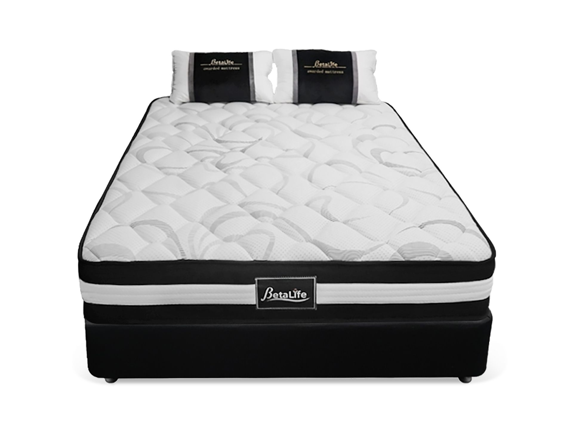 Vinson Fabric Queen Bed with Ultra Comfort Mattress - Black