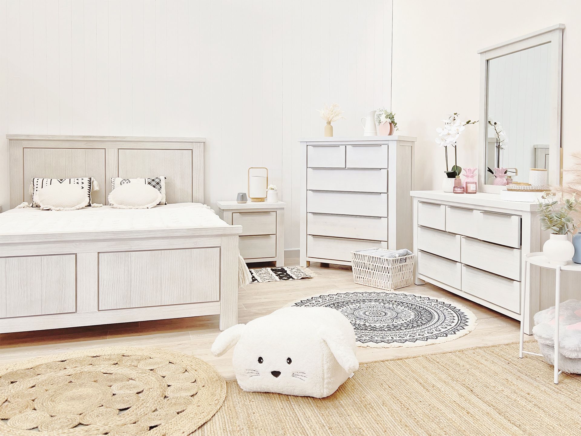 White solid wood furniture deals