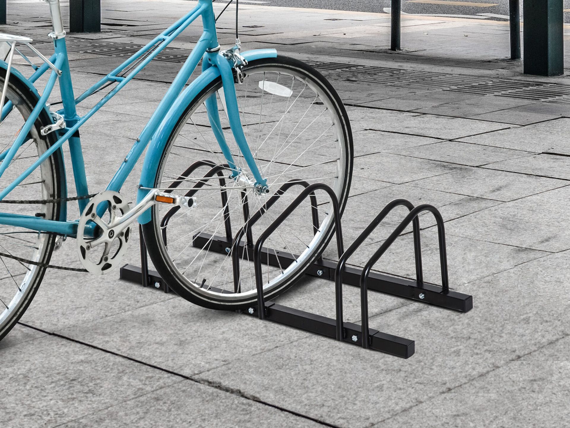floor mounted bike rack