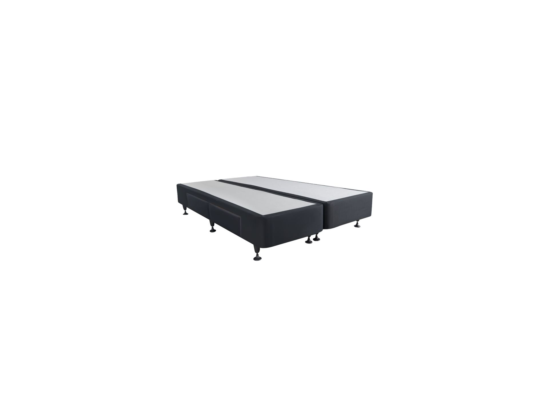 Charles Fabric Super King Split Bed Base 4 Drawers - Black