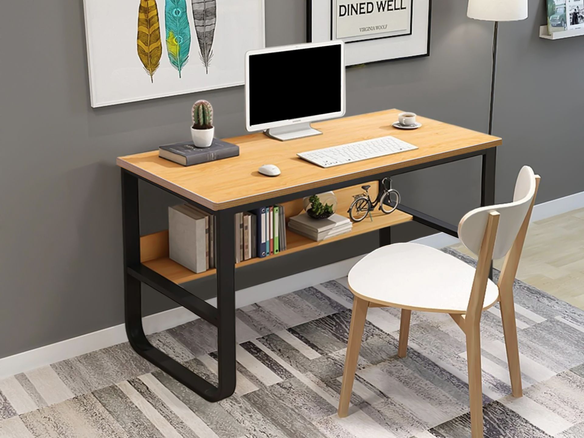 ANDREA 100cm Computer Desk - BLACK