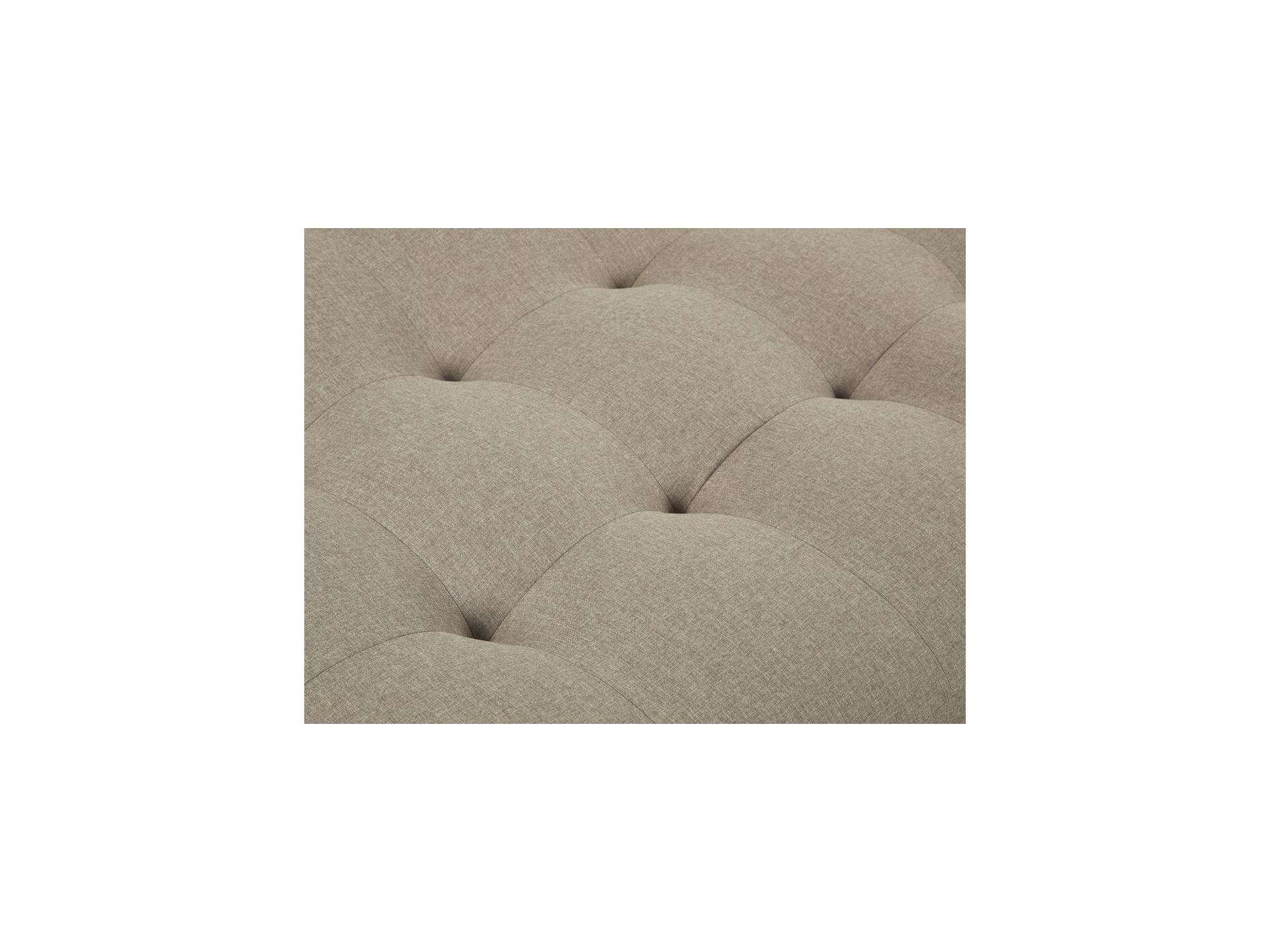 HELENA 3 Seater Fabric Sofa Bed Futon with Chaise - WARM STONE