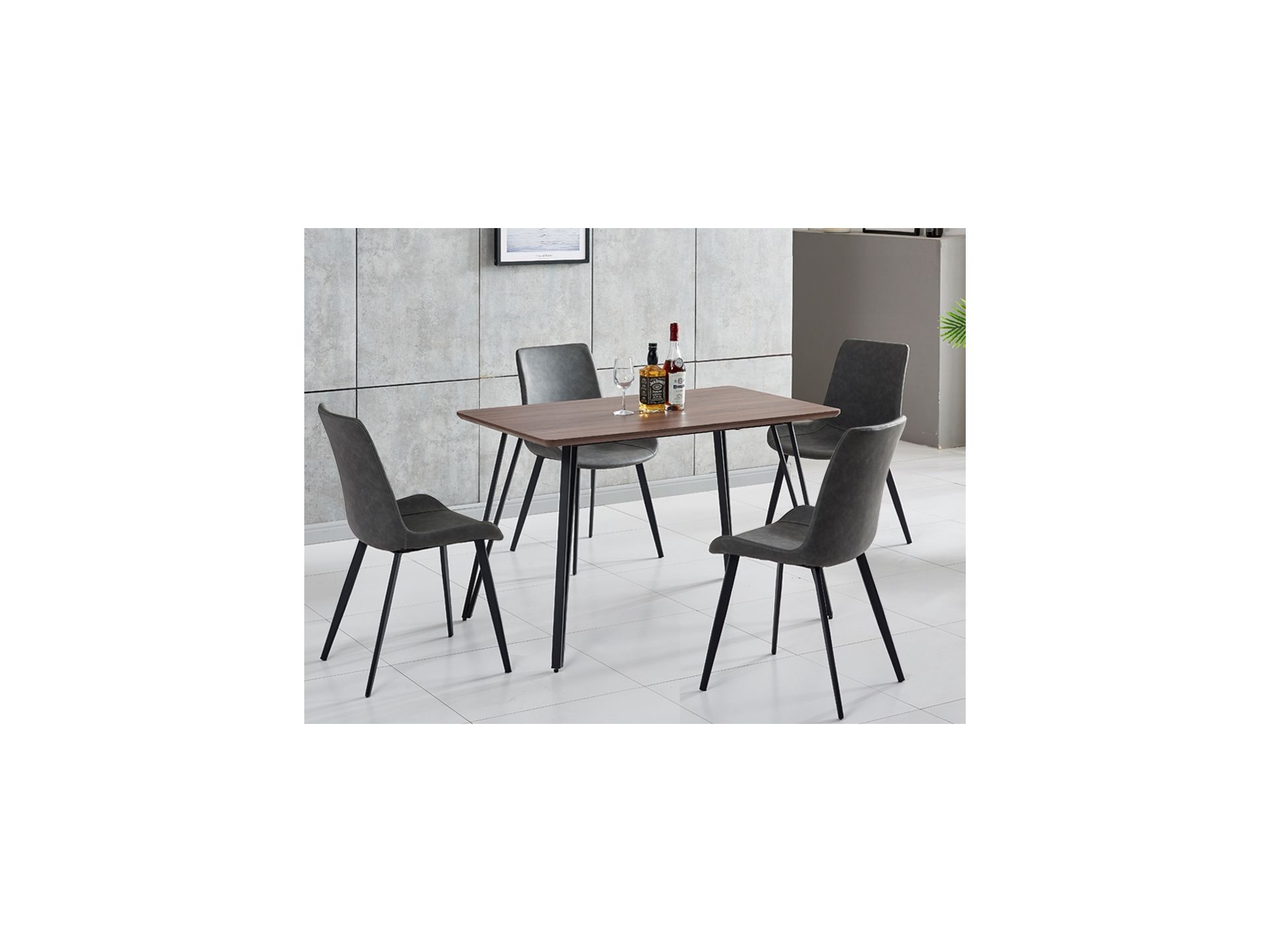 ALLIE Dining Table Rectangle 120x70cm - WALNUT