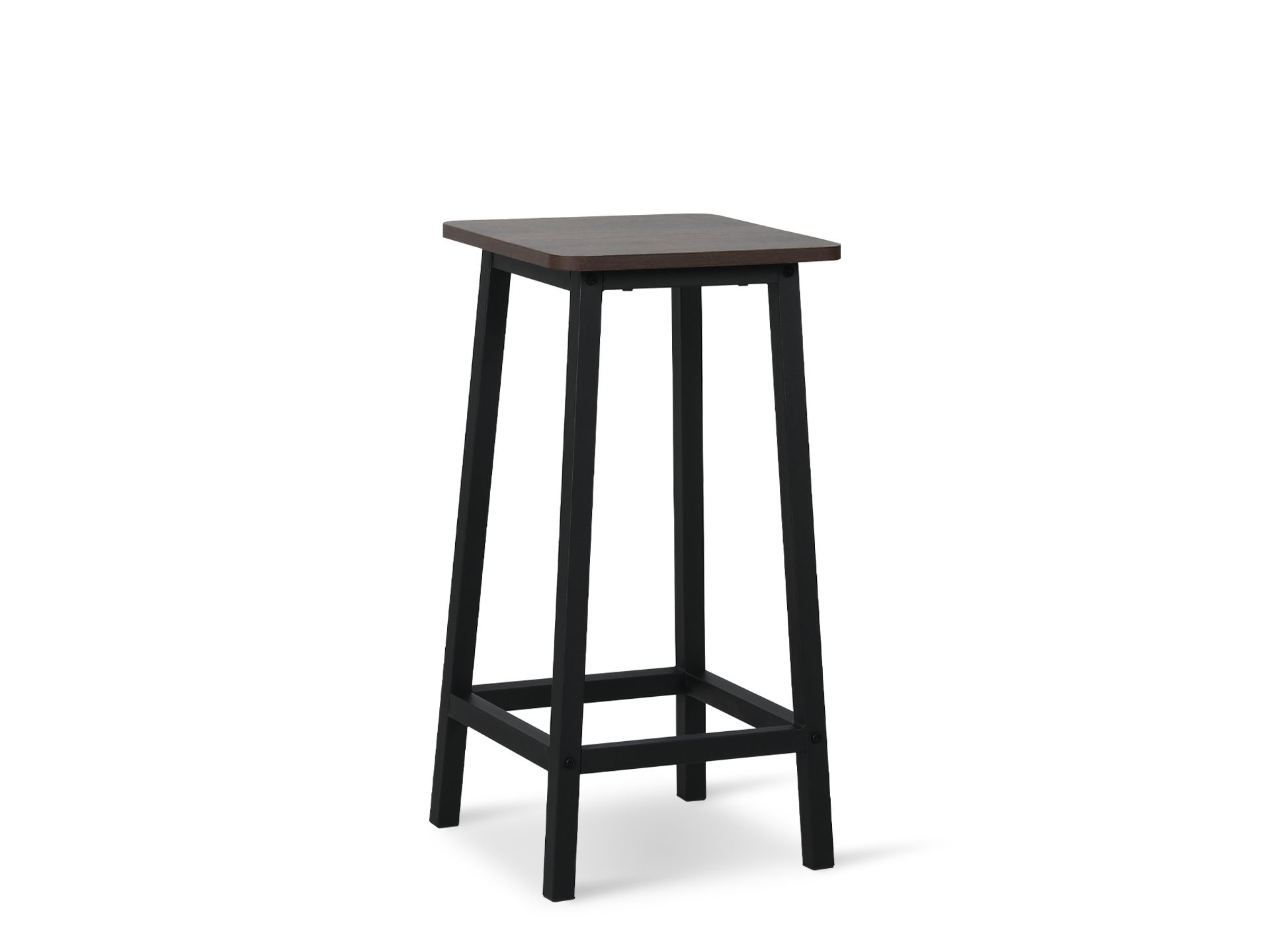 Ian Metal Bar Stool - Rustic Brown + Black