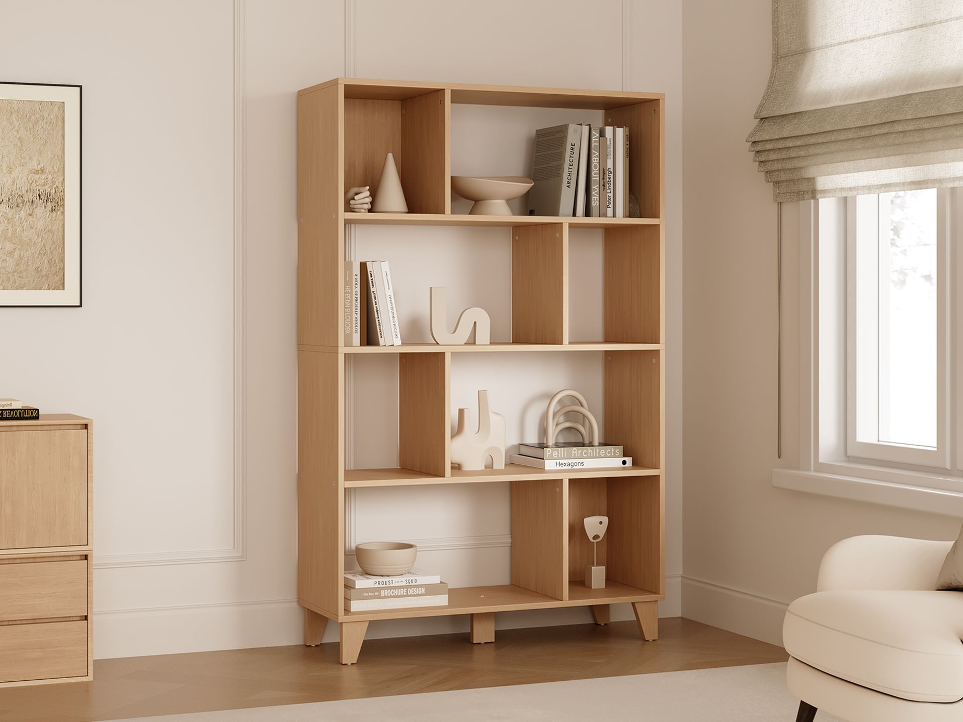 Sanson Bookshelf Storage Shelf - Oak