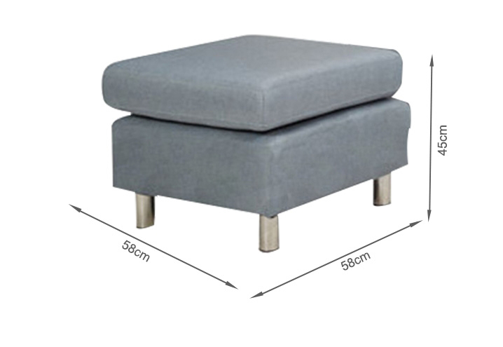 Seattle 3-Seater Fabric Sofa Couch with Chaise - Grey Seattle 3-Seater Fabric Sofa Couch with Chaise - Grey