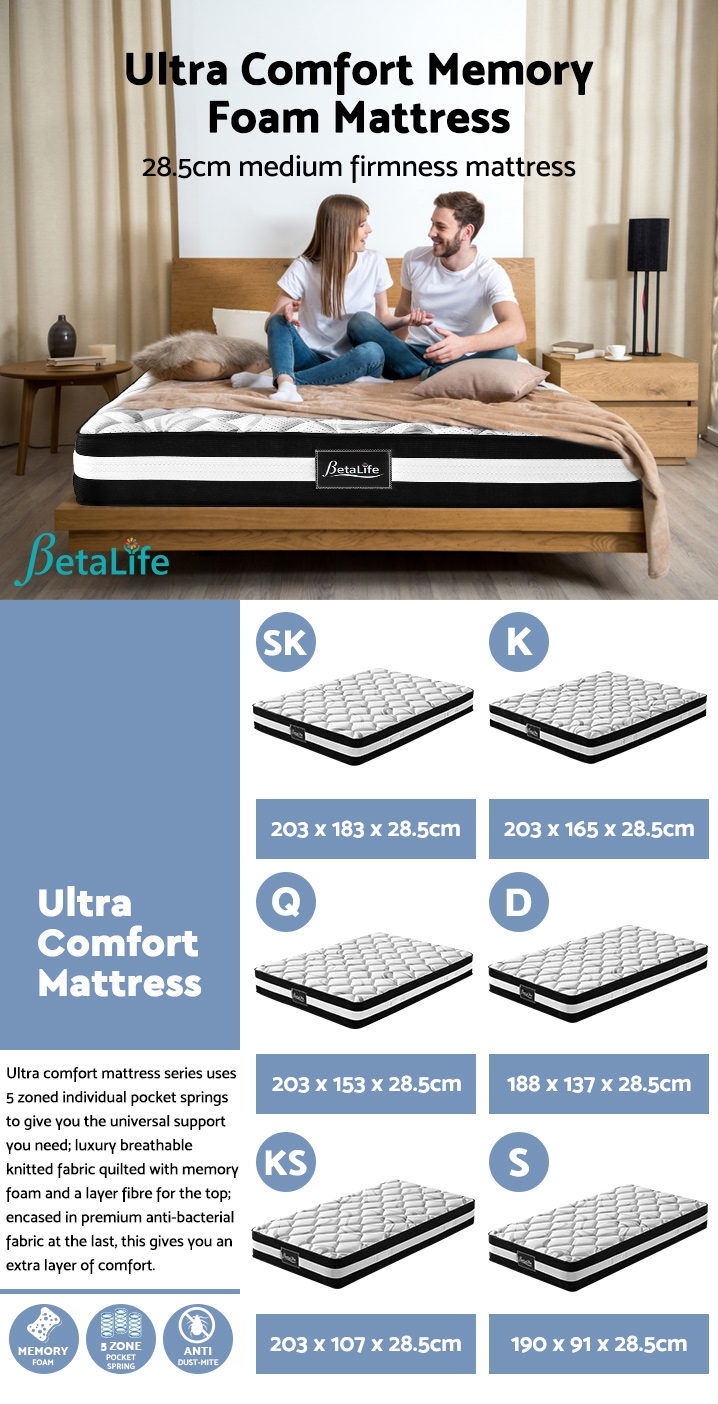 Betalife Ultra Comfort Memory Foam Mattress - KING