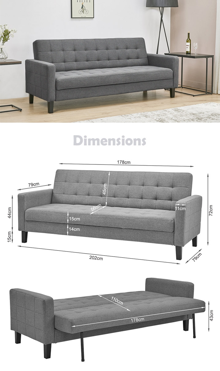 BOLOGNA 3 Seater Sofa Bed Lounge Suite