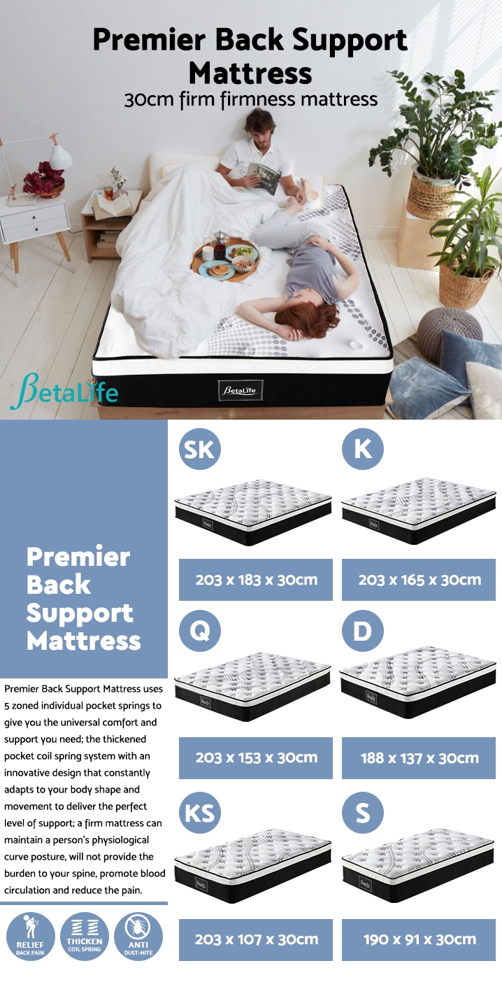 Betalife Premier Back Support Medium Firm Pocket Spring Mattress Betalife Premier Back Support Medium Firm Pocket Spring Mattress