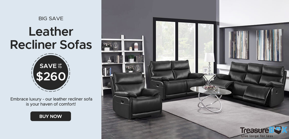 Shop Leather Recliner Sofa Collection Online at TreasureBox NZ