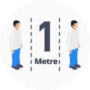 Keep 1 metre physical distance from others